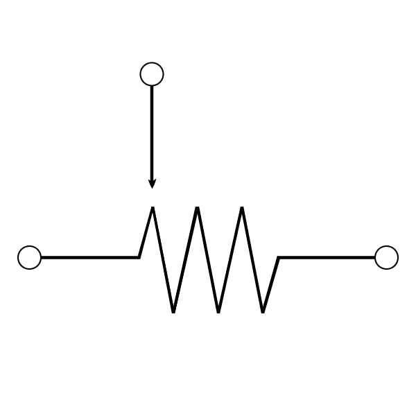 Potentiometer Schematic Symbol with White Background - Wisc-Online OER